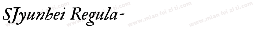 SJyunhei Regula字体转换
